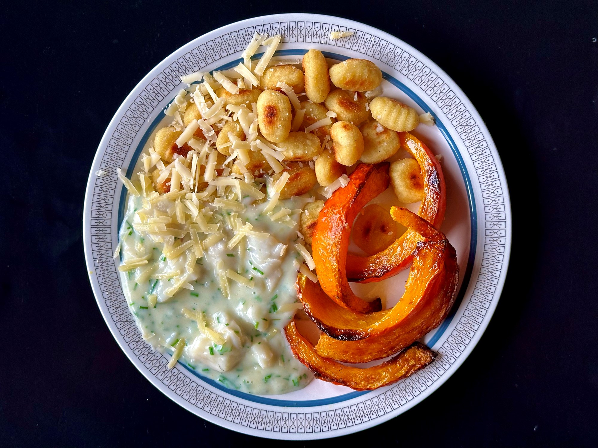 Torsk i purløgssauce med græskar og gnocchi
